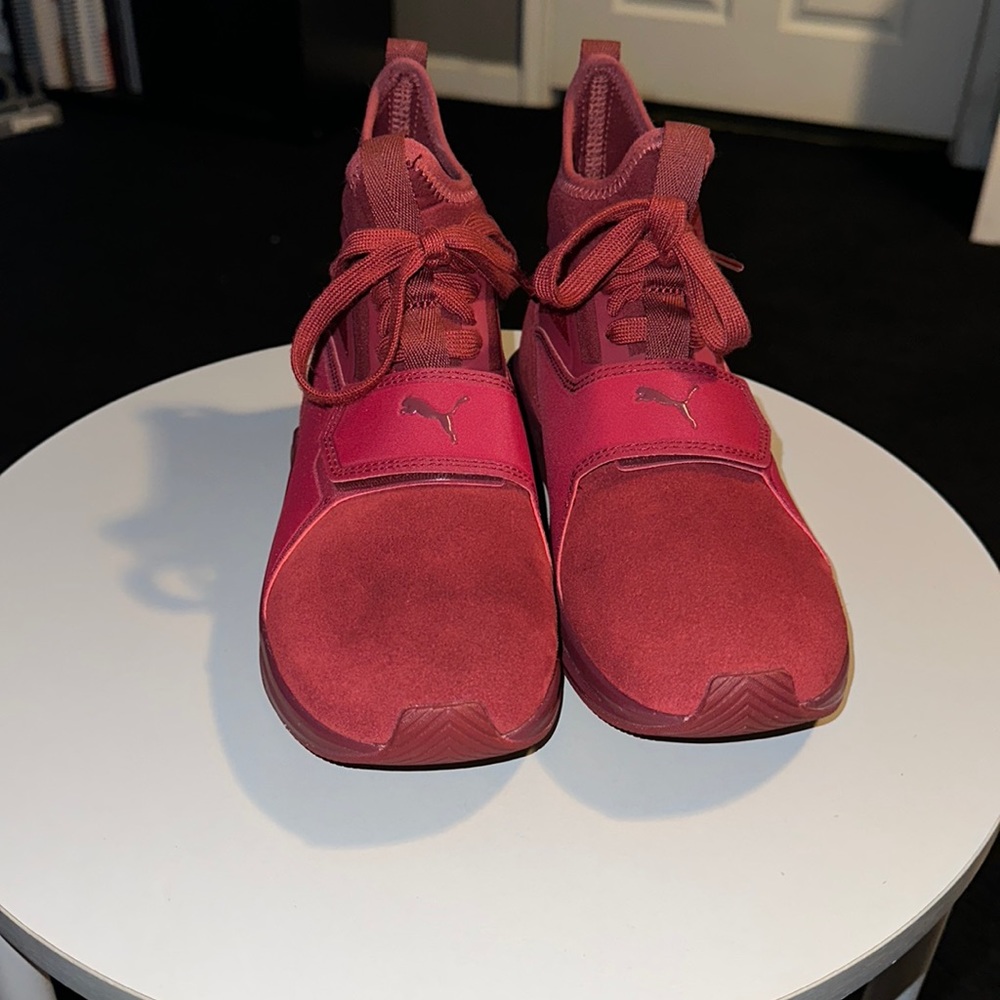 Womens puma phenom suede training sneaker - cordovan